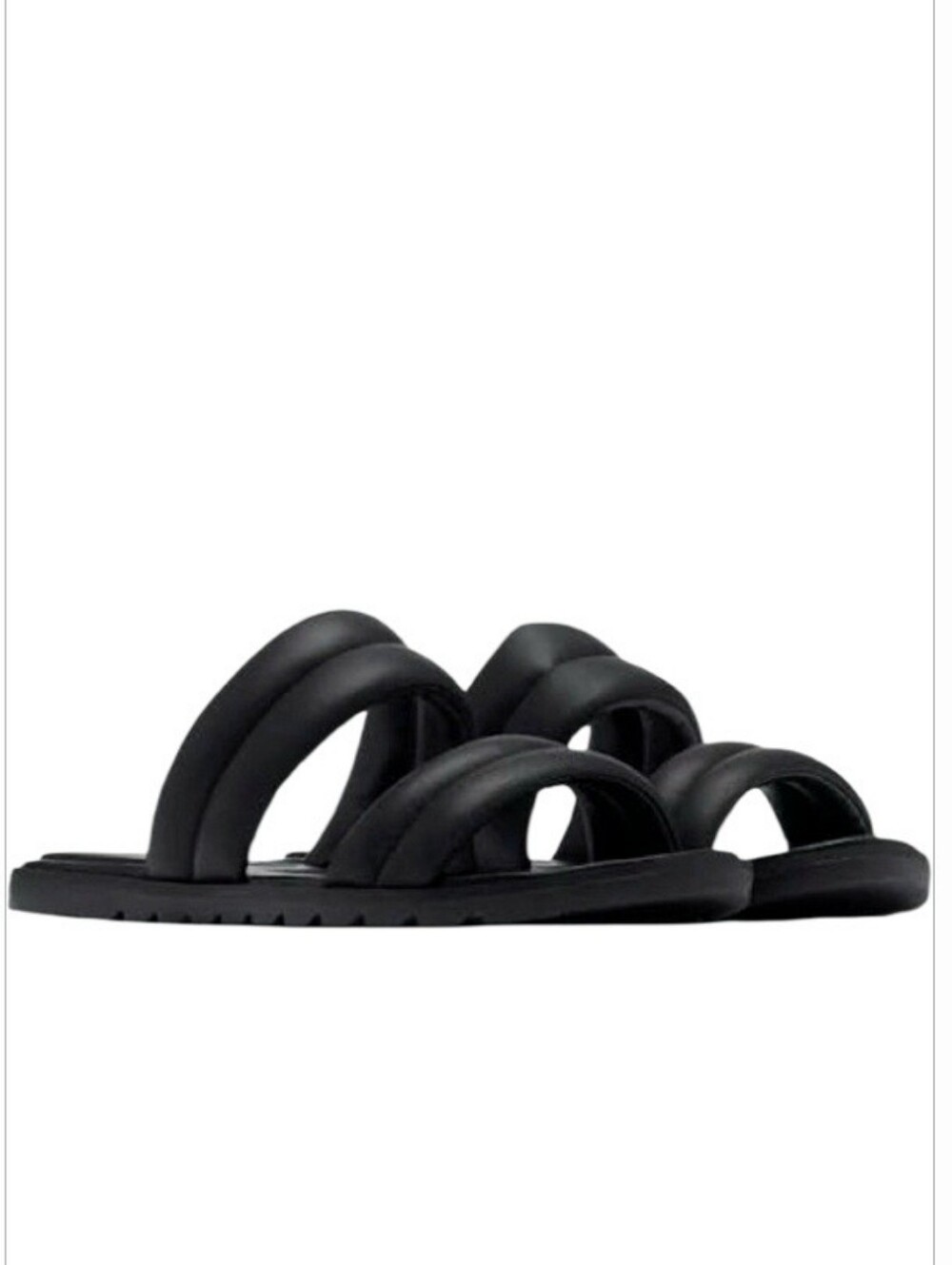 Sorel Ella II Black Puff Slide Sandals Size 8.5 - Picture 3 of 14